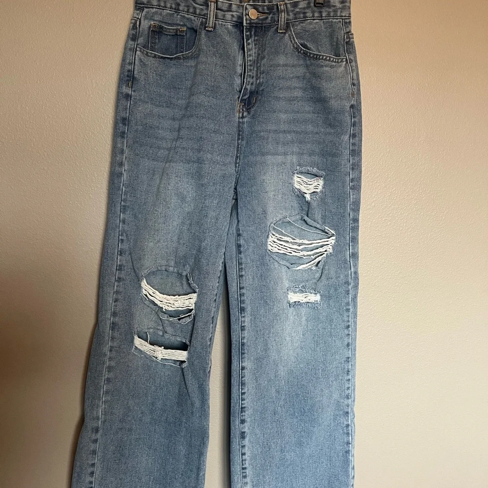 Cider Blue Ripped‎ Boyfriend Jeans